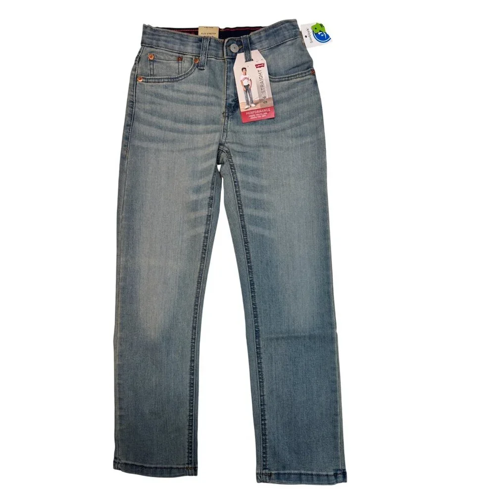 NWT Levis 514 Slim Fit Boys 24x25 Light Wash Performance Jeans